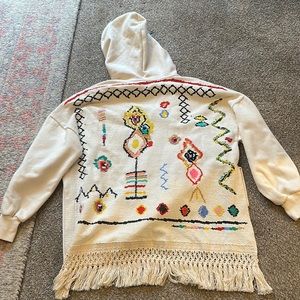 COPY - COPY - Zara Fringe Embroidered Hoodie